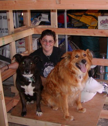 Martha and the boys in the bunk frame